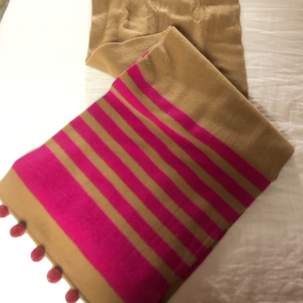 Brand New J-Crew Tan and Pink Scarf!